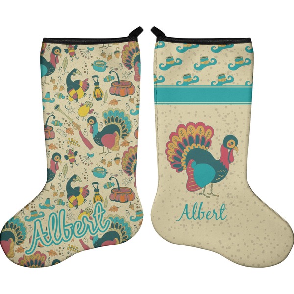 Old Fashioned Thanksgiving Stocking - Double-Sided - Approval