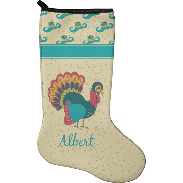 Custom Old Fashioned Thanksgiving Holiday Stocking - Single-Sided - Neoprene (Personalized)