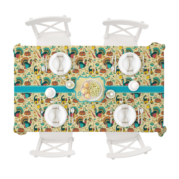 Old Fashioned Thanksgiving Tablecloths (58"x102") - TOP VIEW