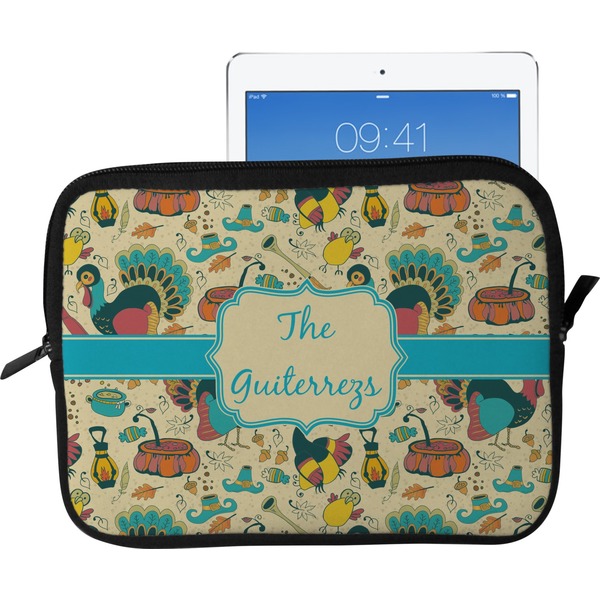Custom Old Fashioned Thanksgiving Tablet Case / Sleeve - Large (Personalized)