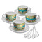 Old Fashioned Thanksgiving Tea Cup - Set of 4