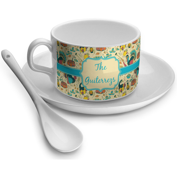 Custom Old Fashioned Thanksgiving Tea Cup - Single (Personalized)