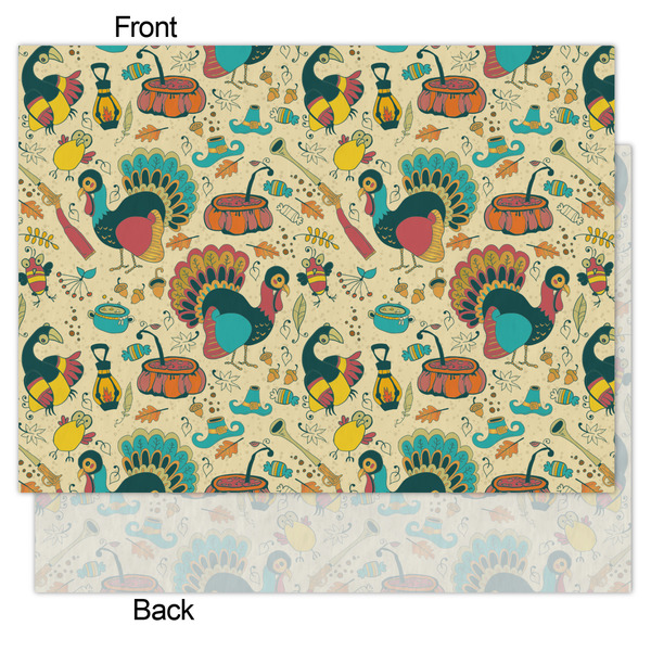 Old Fashioned Thanksgiving Tissue Paper - Heavyweight - Medium - Front & Back