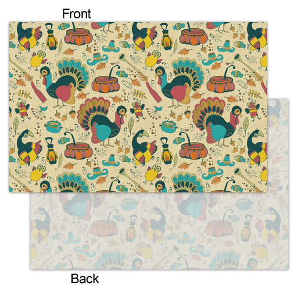 Old Fashioned Thanksgiving Tissue Paper - Heavyweight - Small - Front & Back
