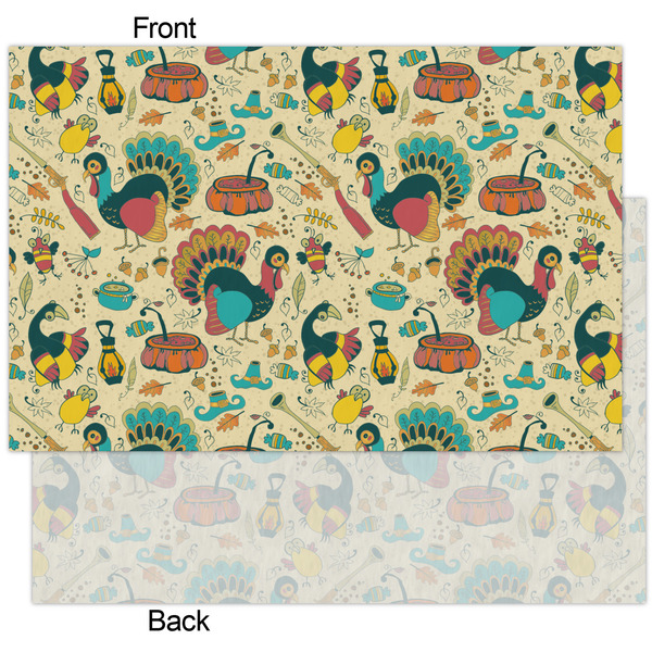 Old Fashioned Thanksgiving Tissue Paper - Heavyweight - XL - Front & Back