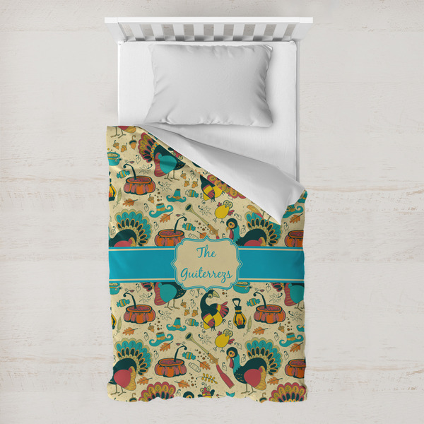 Custom Old Fashioned Thanksgiving Toddler Duvet Cover w/ Name or Text