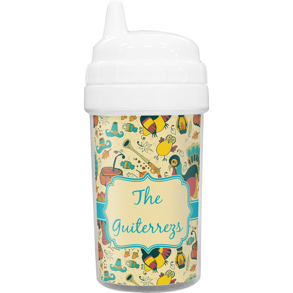 Custom Old Fashioned Thanksgiving Toddler Sippy Cup (Personalized)