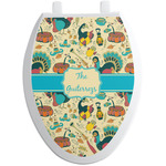 Old Fashioned Thanksgiving Toilet Seat Decal - Elongated (Personalized)