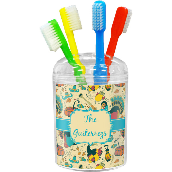 Custom Old Fashioned Thanksgiving Toothbrush Holder (Personalized)