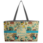 Old Fashioned Thanksgiving Beach Totes Bag - w/ Black Handles (Personalized)