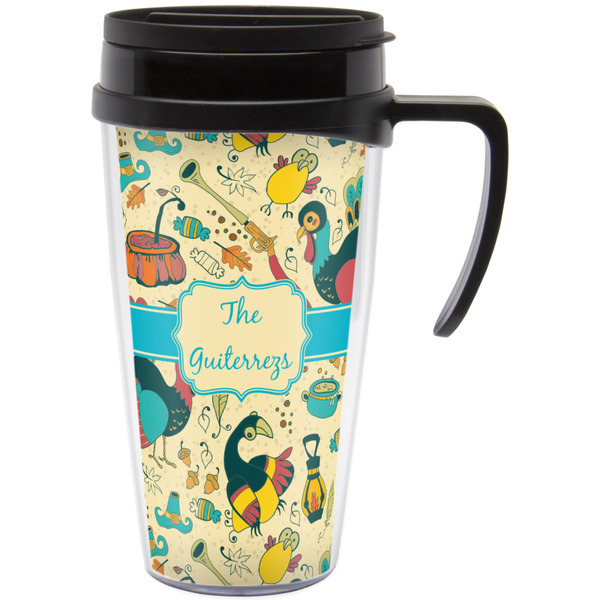 Custom Old Fashioned Thanksgiving Acrylic Travel Mug with Handle (Personalized)