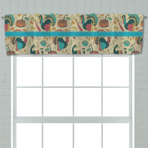 Old Fashioned Thanksgiving Valance - Closeup on window