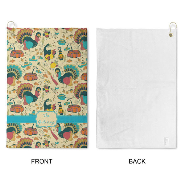 Old Fashioned Thanksgiving Waffle Weave Golf Towel - Approval