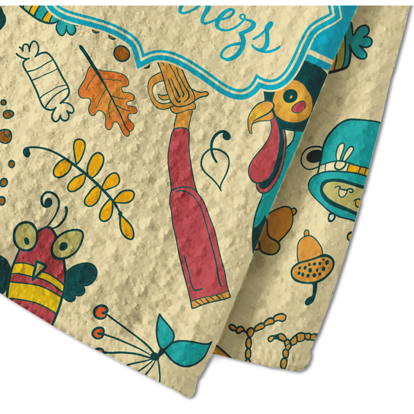 Old Fashioned Thanksgiving Waffle Weave Towel - Closeup of Material Image