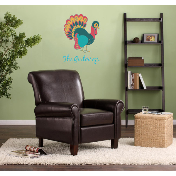 Old Fashioned Thanksgiving Wall Graphic on Living Room Wall