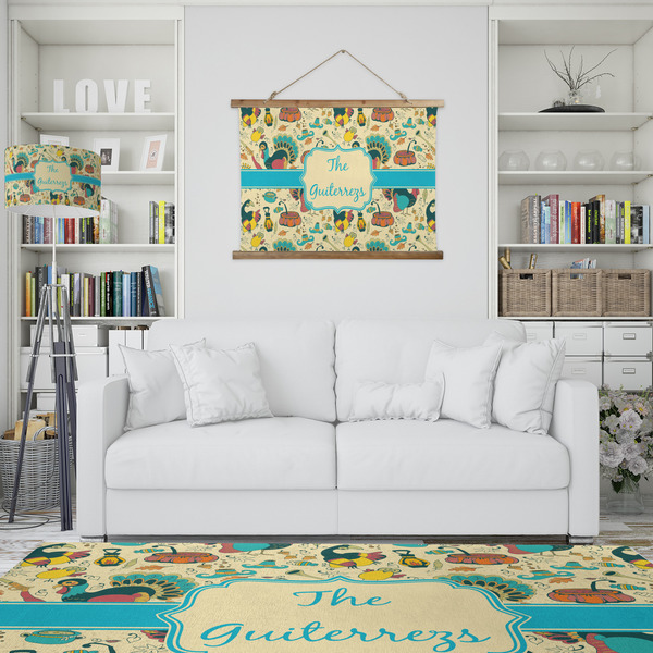 Old Fashioned Thanksgiving Wall Hanging Tapestry - IN CONTEXT