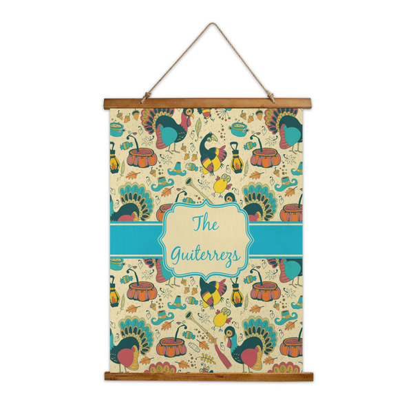 Custom Old Fashioned Thanksgiving Wall Hanging Tapestry - Tall (Personalized)