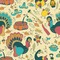 Old Fashioned Thanksgiving Wallpaper Square