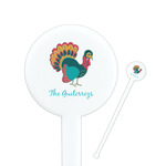 Old Fashioned Thanksgiving Round Plastic Stir Sticks (Personalized)