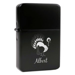 Old Fashioned Thanksgiving Windproof Lighter - Black - Single Sided & Lid Engraved (Personalized)