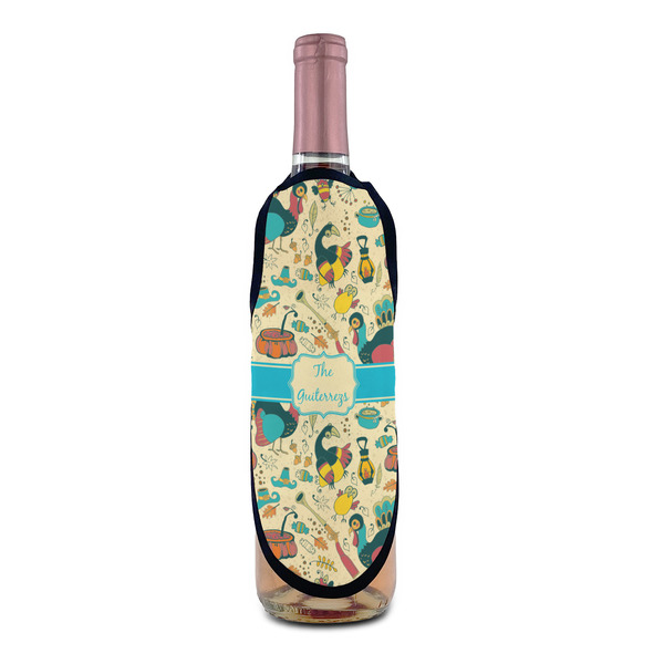 Old Fashioned Thanksgiving Wine Bottle Apron - IN CONTEXT