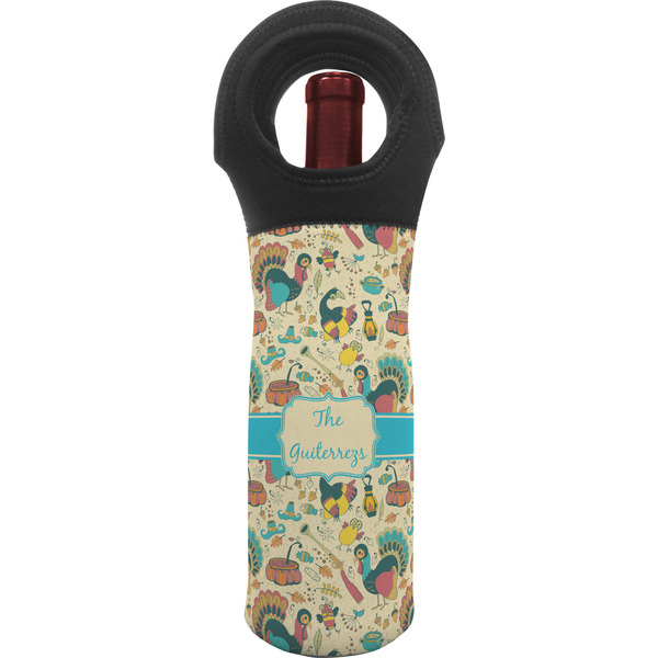 Custom Old Fashioned Thanksgiving Wine Tote Bag (Personalized)