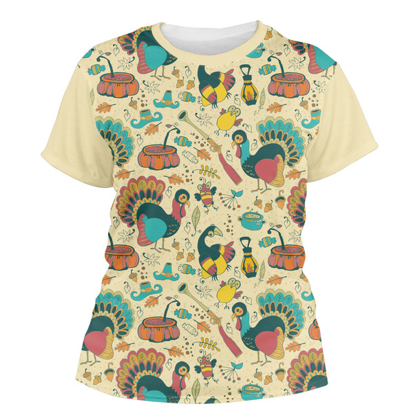 Custom Old Fashioned Thanksgiving Women's Crew T-Shirt