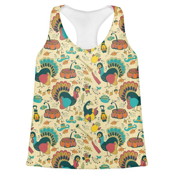 Custom Old Fashioned Thanksgiving Womens Racerback Tank Top - X Large