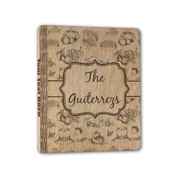 Old Fashioned Thanksgiving Wood 3-Ring Binder - 1" Half-Letter Size (Personalized)