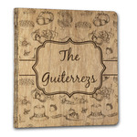 Old Fashioned Thanksgiving Wood 3-Ring Binder - 1" Letter Size (Personalized)