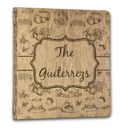 Old Fashioned Thanksgiving Wood 3-Ring Binder - 1" Letter Size (Personalized)