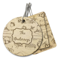 Old Fashioned Thanksgiving Wood Luggage Tag (Personalized)