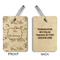 Old Fashioned Thanksgiving Wood Luggage Tags - Rectangle - Approval