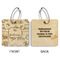Old Fashioned Thanksgiving Wood Luggage Tags - Square - Approval