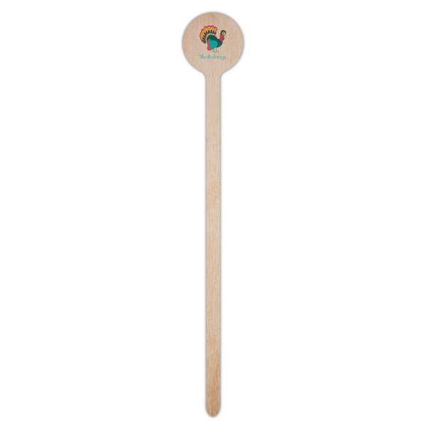 Old Fashioned Thanksgiving Wooden 7.5" Stir Stick - Round - Single Stick