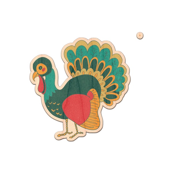 Custom Old Fashioned Thanksgiving Genuine Maple or Cherry Wood Sticker