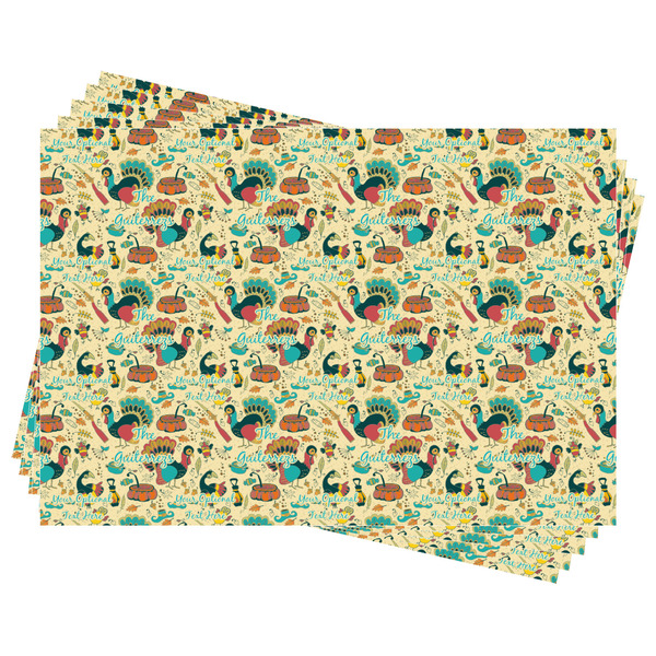 Old Fashioned Thanksgiving Wrapping Paper - Front & Back - Sheets Approval