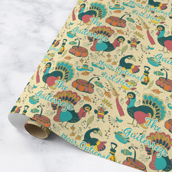 Old Fashioned Thanksgiving Wrapping Paper Roll - Medium - Matte (Personalized)