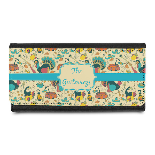 Custom Old Fashioned Thanksgiving Leatherette Ladies Wallet (Personalized)