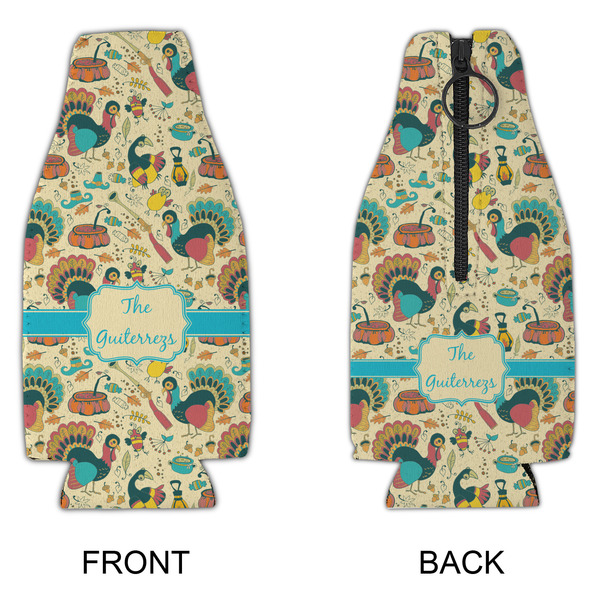 Old Fashioned Thanksgiving Zipper Bottle Cooler - APPROVAL