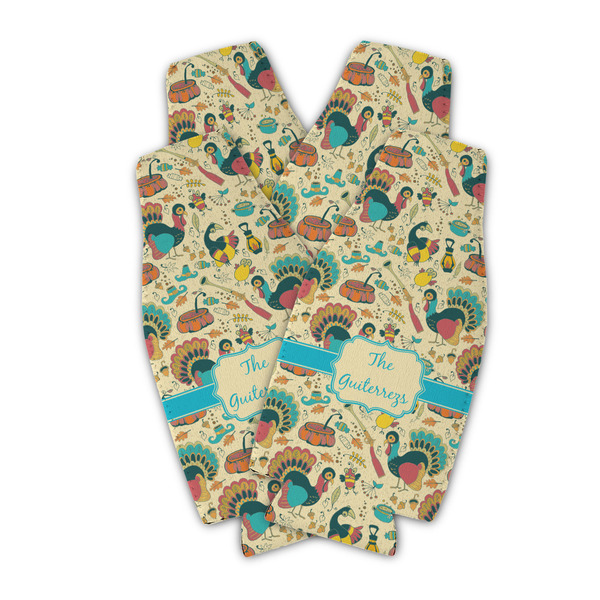 Custom Old Fashioned Thanksgiving Zipper Bottle Cooler - Set of 4 (Personalized)