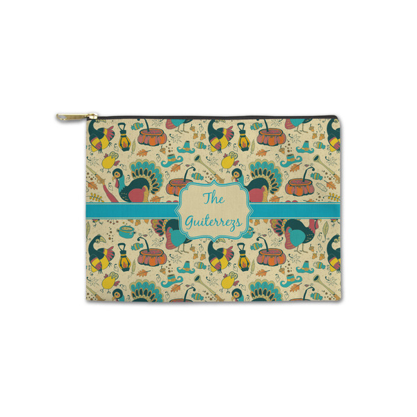 Custom Old Fashioned Thanksgiving Zipper Pouch - Small - 8.5"x6" (Personalized)