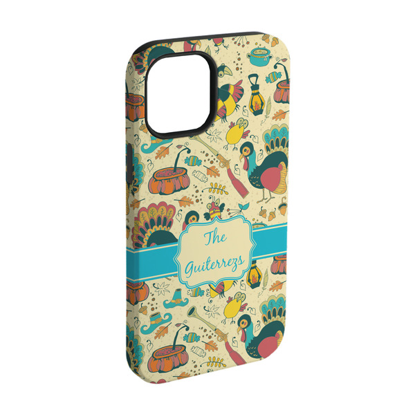 Custom Old Fashioned Thanksgiving iPhone Case - Rubber Lined - iPhone 15 Pro (Personalized)