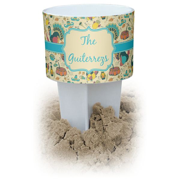 Custom Old Fashioned Thanksgiving Beach Spiker Drink Holder (Personalized)