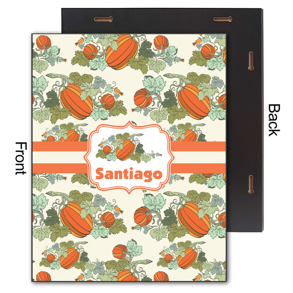 Pumpkins 11x14 Wood Print - Front & Back View