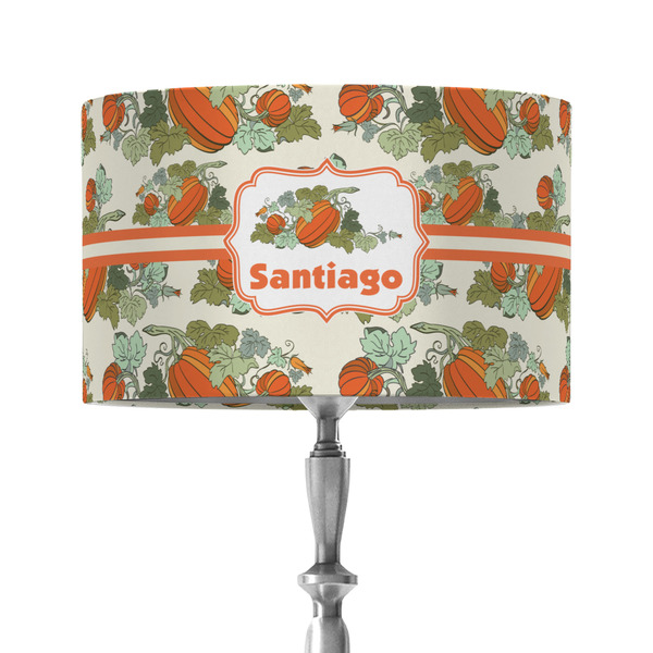 Pumpkins 12" Drum Lampshade - ON STAND (Fabric)