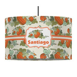 Pumpkins 12" Drum Pendant Lamp - Fabric (Personalized)