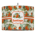 Pumpkins 16" Drum Pendant Lamp - Fabric (Personalized)