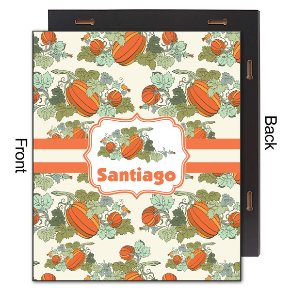 Pumpkins 20x24 Wood Print - Front & Back View