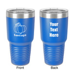 Pumpkins 30 oz Stainless Steel Tumbler - Royal Blue - Double-Sided (Personalized)
